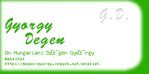 gyorgy degen business card